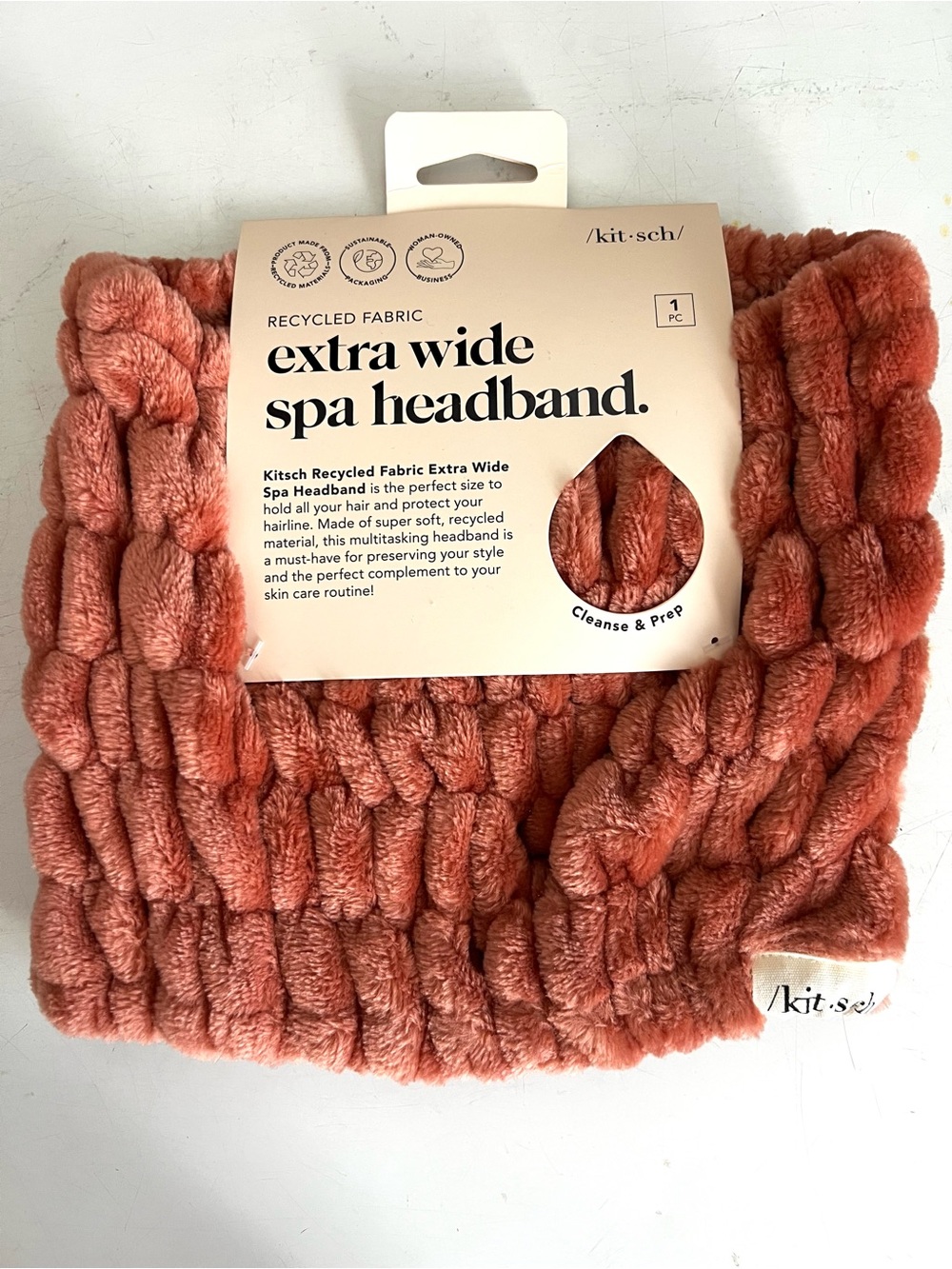 Kitsch Plush Braided Spa Headband NWT